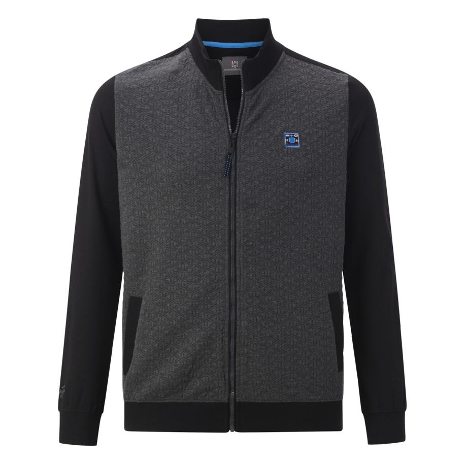 jan vanderstorm Jan Vanderstorm Sweatvest grijs gemêleerd / zwart -