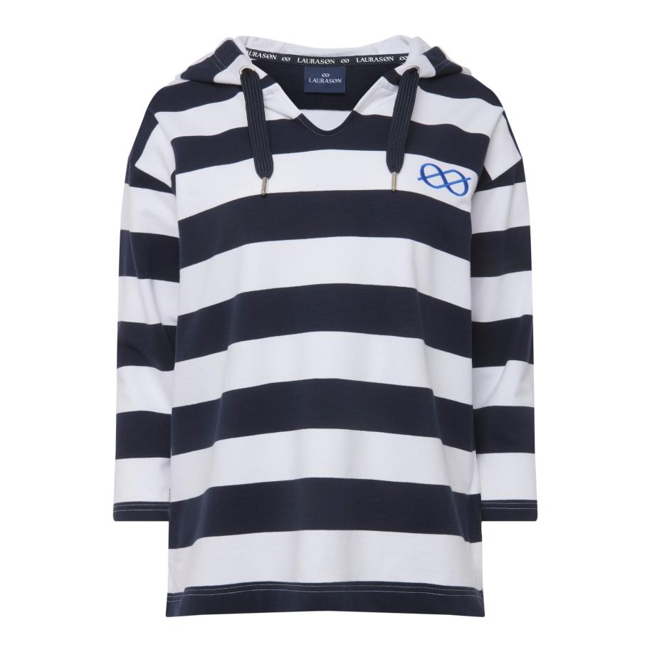 LAURASØN LAURASØN Sweatshirt blauw / zwart / wit -