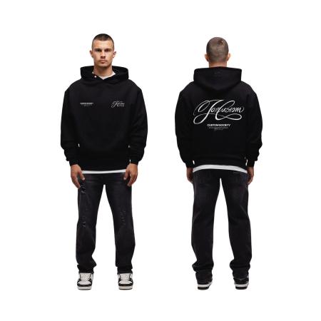 JorCustom Signature Oversized Hoodie Black
