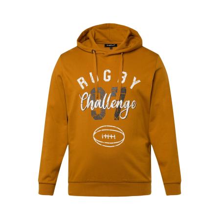 men plus Men Plus Sweatshirt grijs / oranje / wit