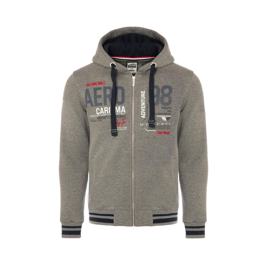 Carisma CARISMA Sweatvest grijs / kersrood / wit -