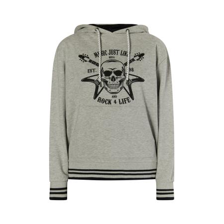 MYMO myMo ROCKS Sweatshirt Ucy grijs gemêleerd / zwart