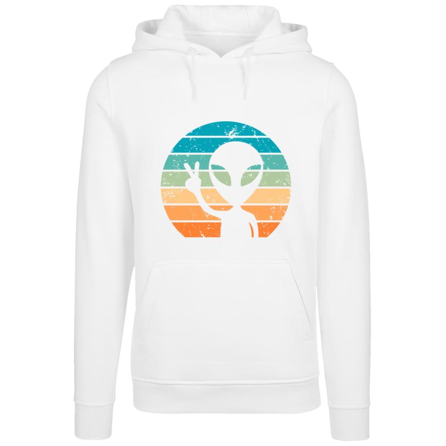 F4NT4STIC F4NT4STIC Sweatshirt Alien Piece Sonnenuntergang wit -