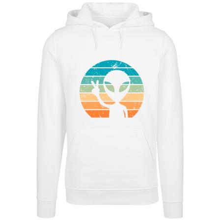 F4NT4STIC F4NT4STIC Sweatshirt Alien Piece Sonnenuntergang wit