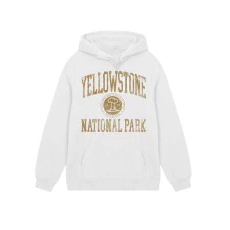 F4NT4STIC F4NT4STIC Sweatshirt US National Parks Yellowstone Wyoming mosterd / wit
