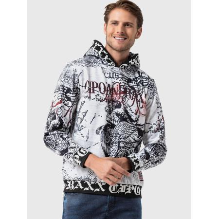 Cipo & Baxx CIPO & BAXX Sweatshirt bordeaux / zwart / wit