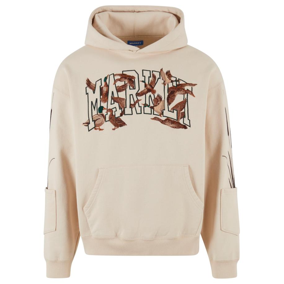 MARKET Sweatshirt Duck Pond ecru / bruin / zwart Bruin