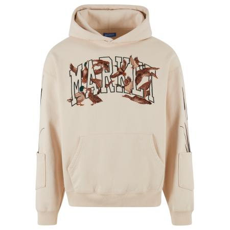 MARKET Sweatshirt Duck Pond ecru / bruin / zwart