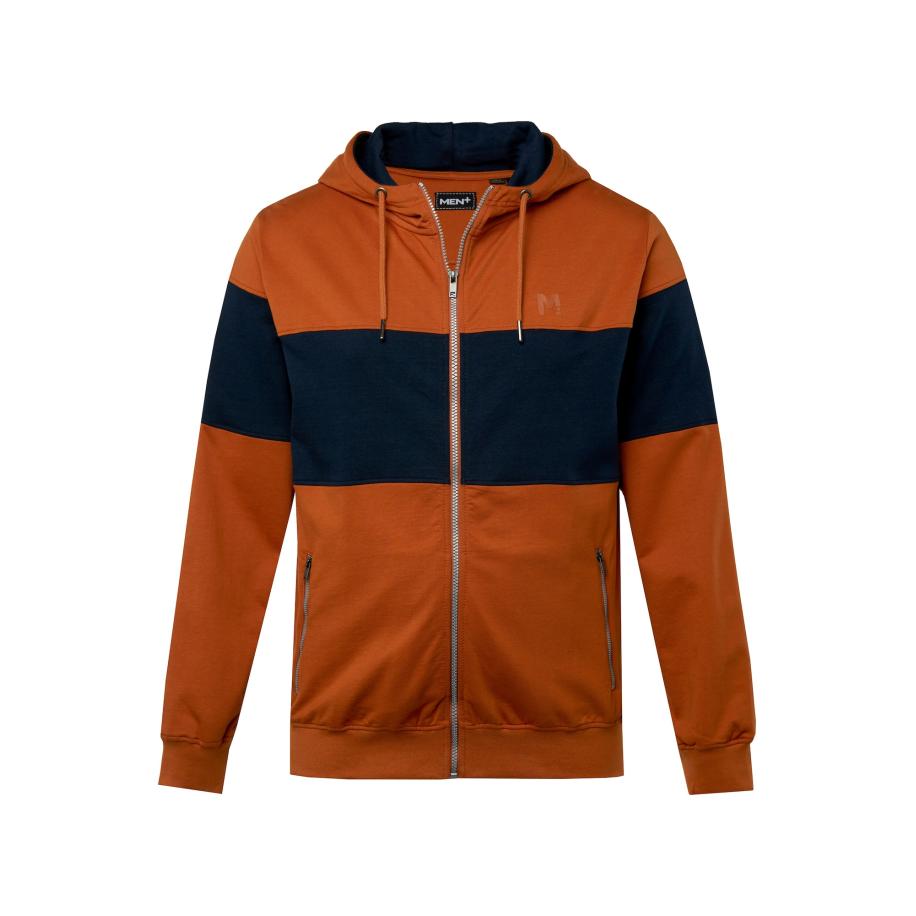 men plus Men Plus Sweatvest oker / zwart -