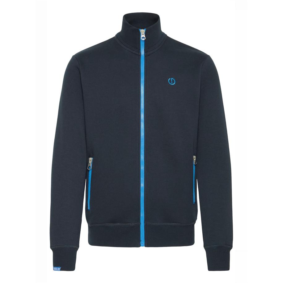 !Solid Sweatvest Benn donkerblauw / wit Blauw