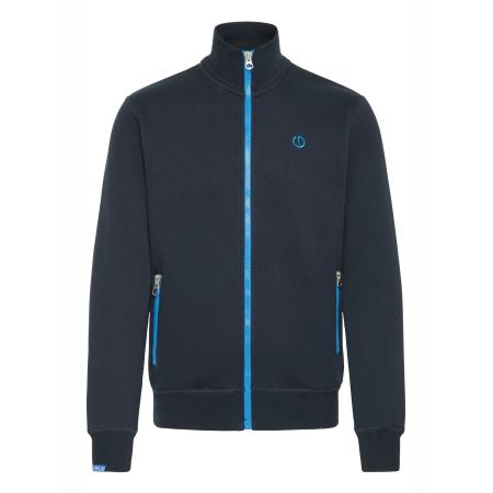 !Solid Sweatvest Benn donkerblauw / wit