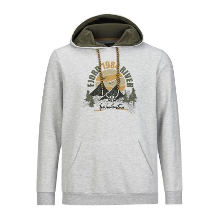 Jan Vanderstorm Hooded Sweatshirt lichtgrijs, Print