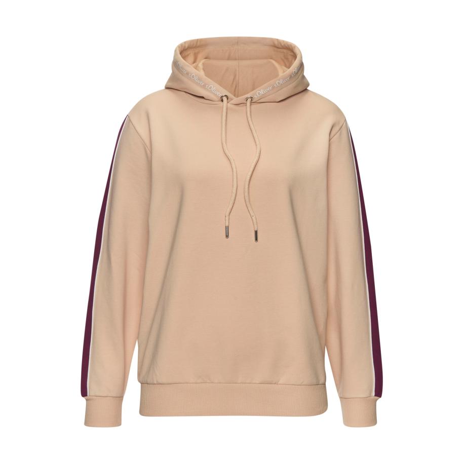 s.Oliver s.Oliver Sweatshirt beige / wijnrood / wit -