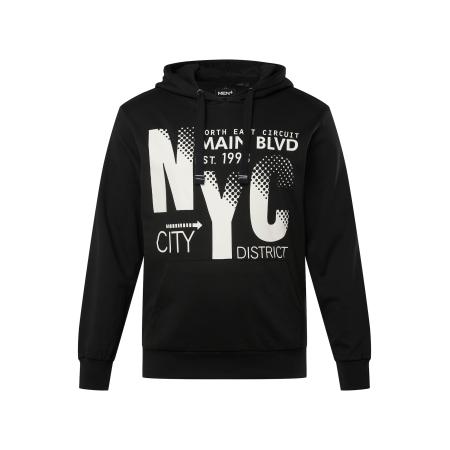 men plus Men Plus Sweatshirt zwart / wit