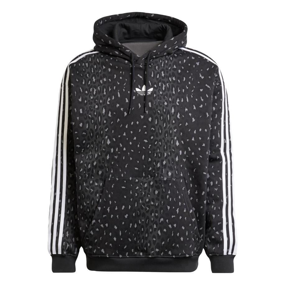 Adidas ADIDAS ORIGINALS Sweatshirt Leo All Over Print Loose grijs / zwart / wit -