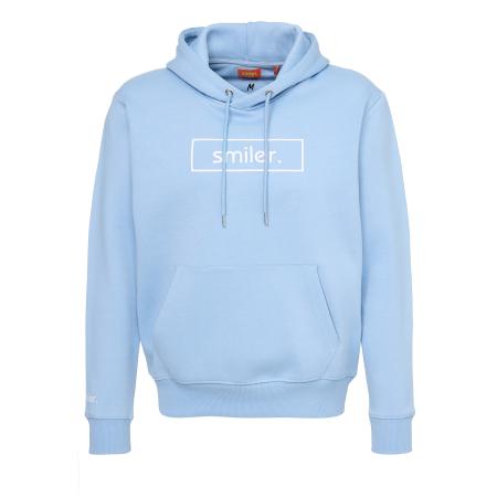smiler. Sweatshirt Happy lichtblauw / wit