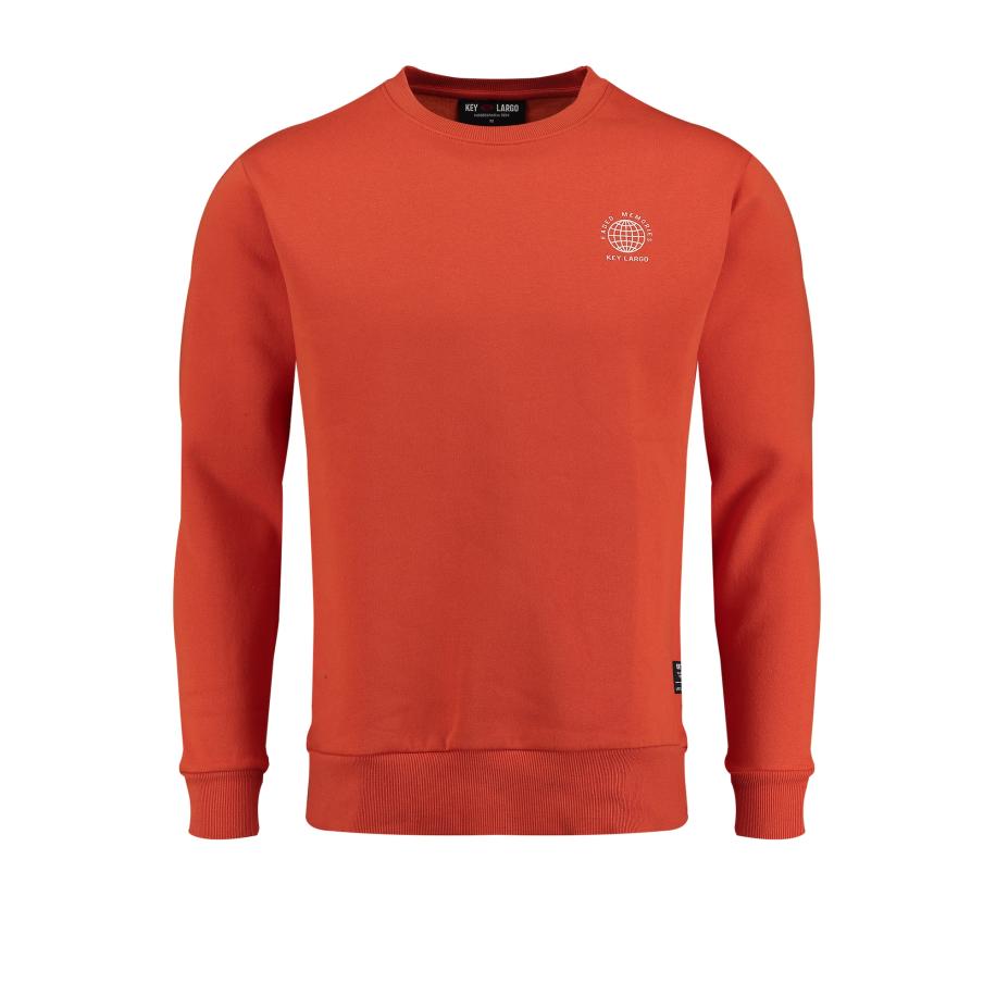 Key Largo Key Largo Sweatshirt FADED MEMORIES donkeroranje / wit -