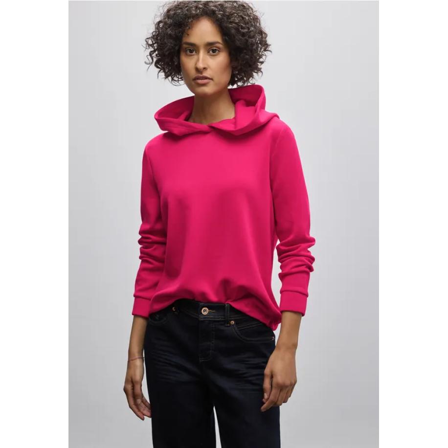 Street One Cupro Sweat Hoodie Roze