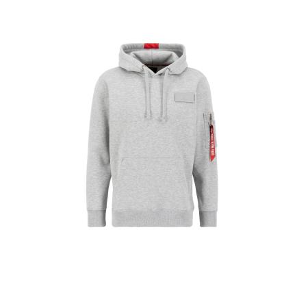 Alpha Industries ALPHA INDUSTRIES Sweatshirt Red Stripe grijs gemêleerd / vuurrood / wit