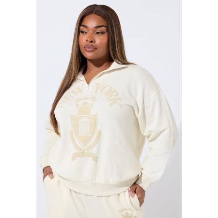 Limited Collection Curve Cream 'New York' Sweatshirt Met Kwartrits Size 58-60