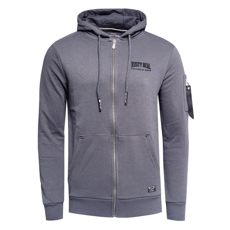 Rusty Neal Rusty Neal Sweatvest antraciet / zwart -