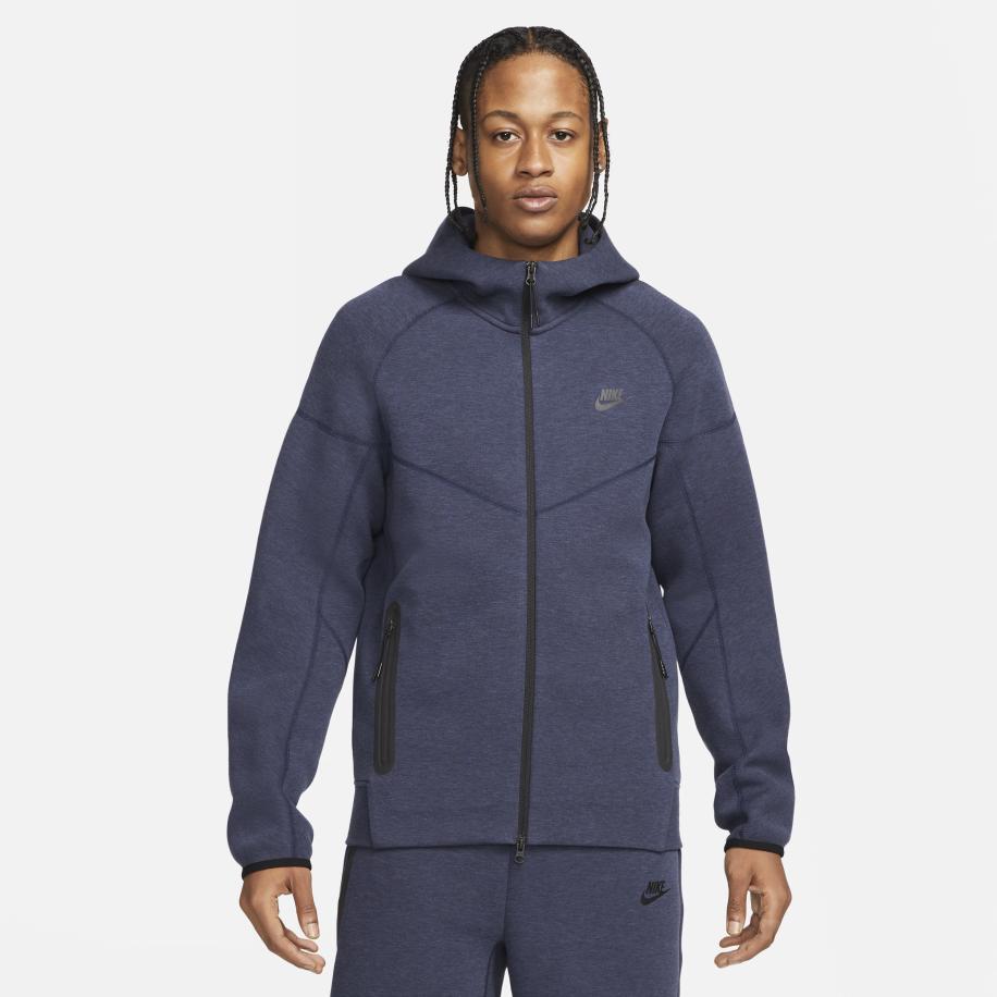 Nike Tech Fleece Windrunner Hoodie met rits voor heren - Blauw Blauw