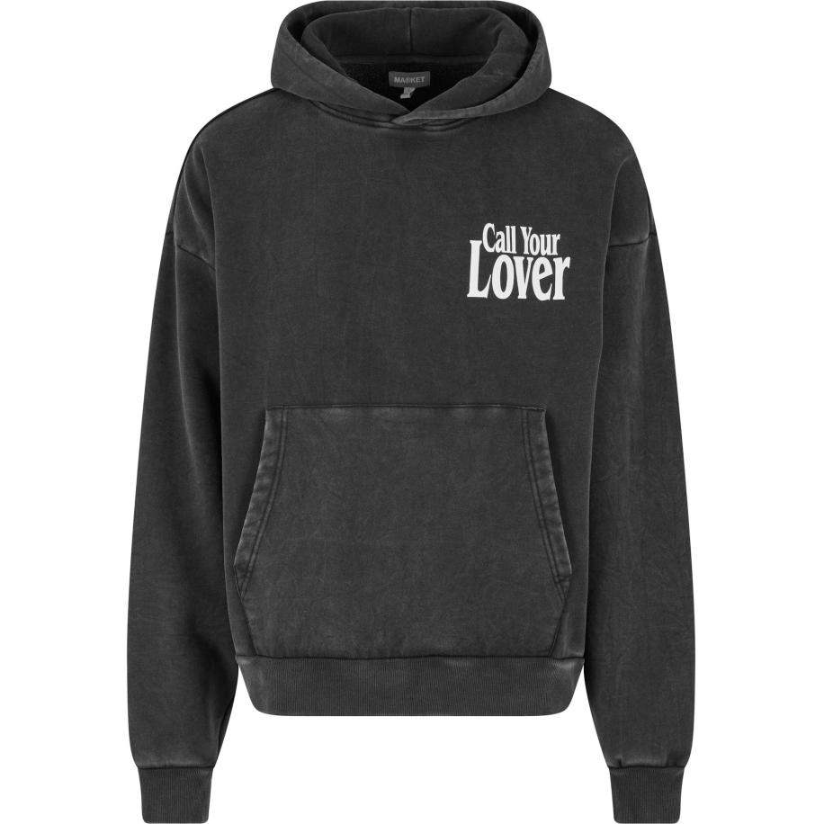 MARKET Sweatshirt Call My Lover rood / zwart / wit Zwart