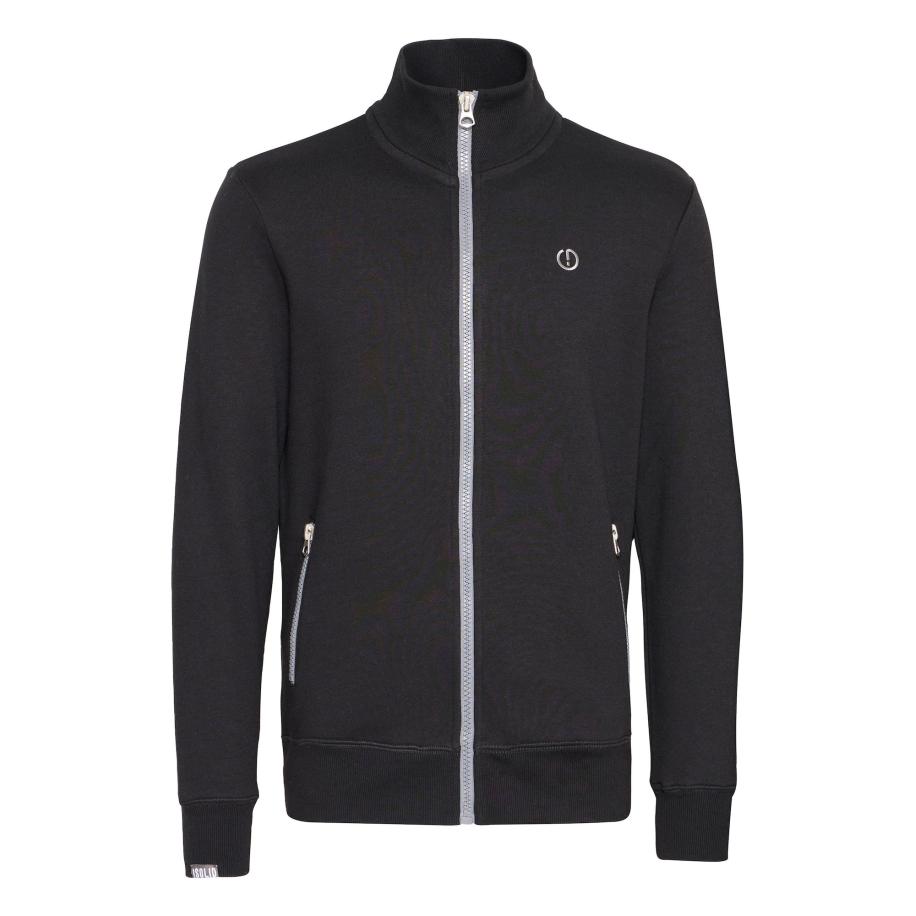 !Solid Sweatvest BennTrack zwart / wit Zwart