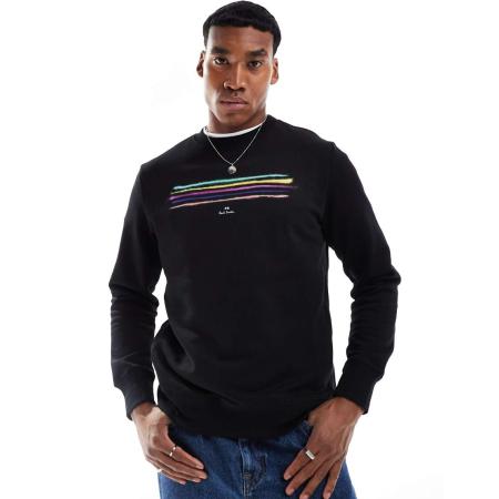 PS Paul Smith - Sweatshirt met regenbooglogo in zwart