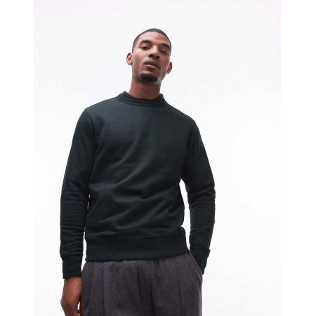 Mango - Sweatshirt met ronde hals in donkergroen