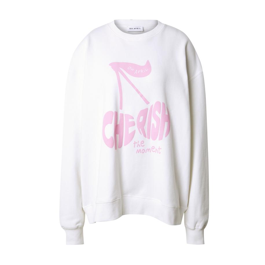 OH APRIL OH APRIL Sweatshirt Cherish Moment lichtroze / parelwit -