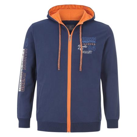jan vanderstorm Jan Vanderstorm Sweatvest Roderich donkerblauw / oranje