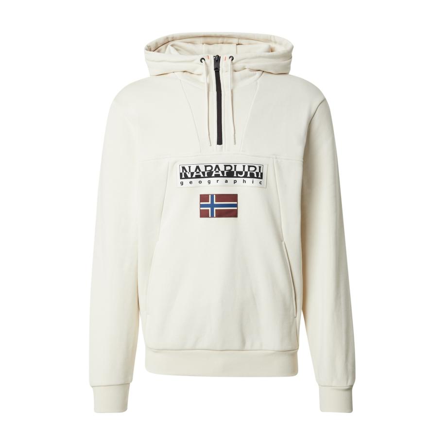 Napapijri NAPAPIJRI Sweatshirt Burgee Hzh 2.0 ecru / donkerrood / zwart -