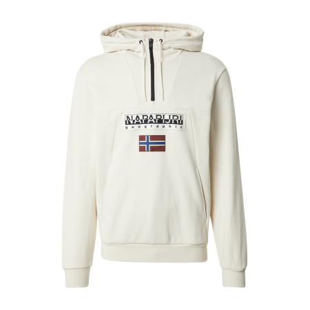 Napapijri NAPAPIJRI Sweatshirt Burgee Hzh 2.0 ecru / donkerrood / zwart
