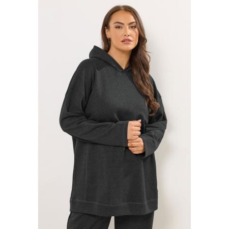 Yours Curve Grijze Naaddetail Hoodie Size 58-60