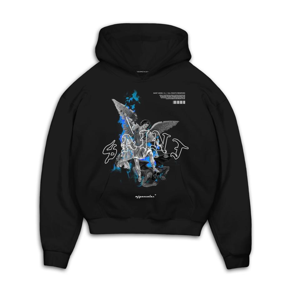 MJ Gonzales MJ Gonzales Sweatshirt SAINT V.1 blauw / grijs / zwart / wit -