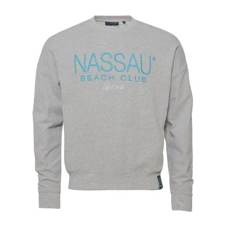 NASSAU Beach Club NASSAU Beach Club Sweatshirt NB231041 lichtblauw / grijs / grijs gemêleerd / wit