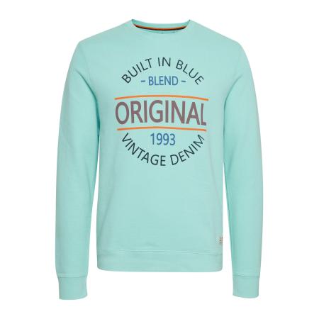 Blend BLEND Sweatshirt turquoise / petrol / oranje / zwart