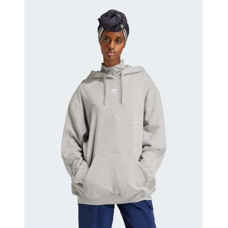 adidas Originals Essentials Losse hoodie in gemêleerd medium grijs