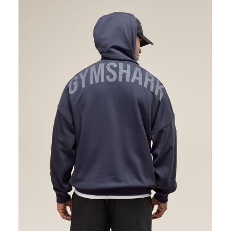 Gymshark Power Zip Up Hoodie Heavy Blue