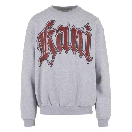 Karl Kani Sweatshirt Inside Out grijs gemêleerd / donkerrood / zwart