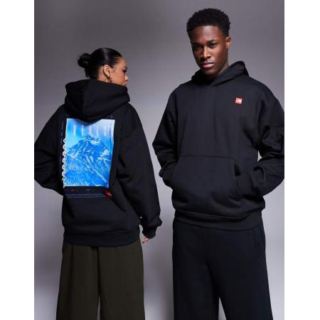 The North Face - Everest - Uniseks hoodie met print op de achterkant in zwart