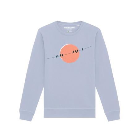 Watapparel Watapparel Sweatshirt Countryside 01 duifblauw / koraal / zwart / wit