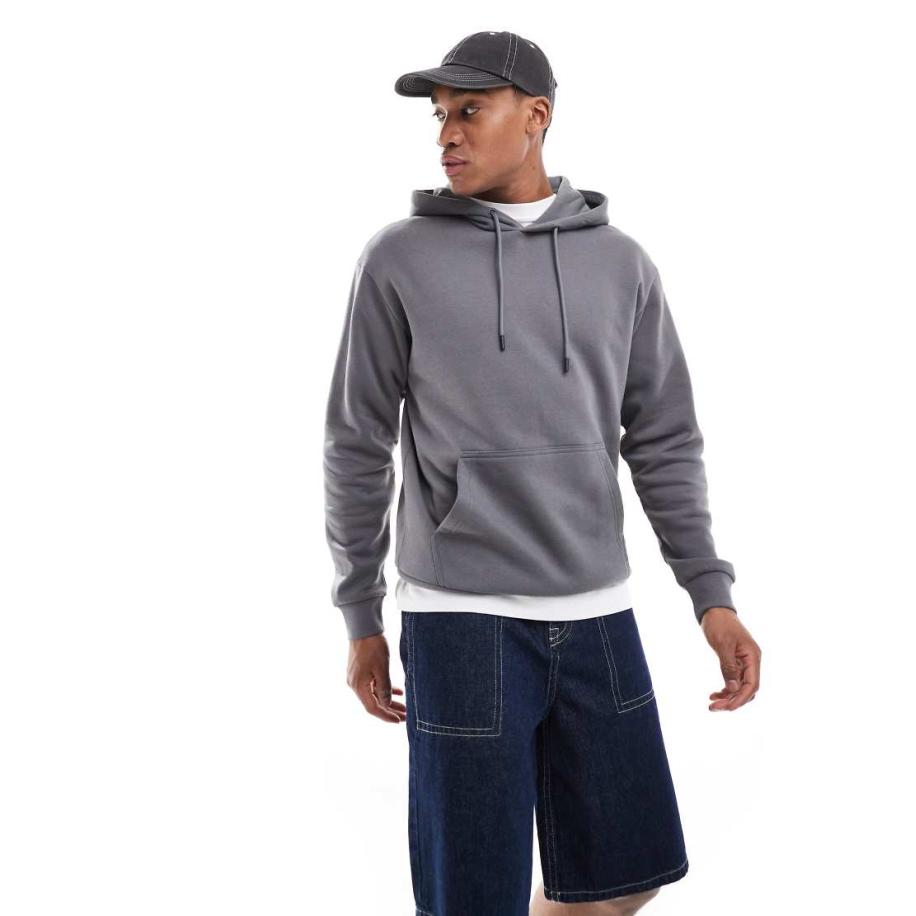 Jack & Jones - Oversized hoodie in donkergrijs Grijs