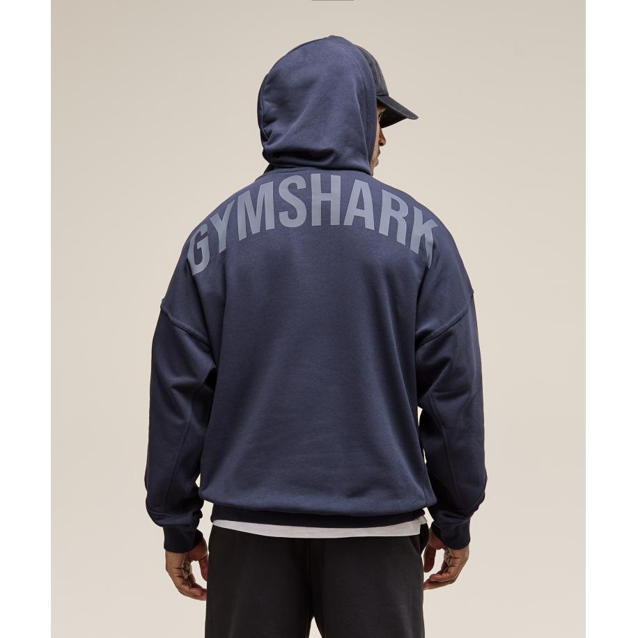 Gymshark Power Hoodie Heavy Blue Blauw