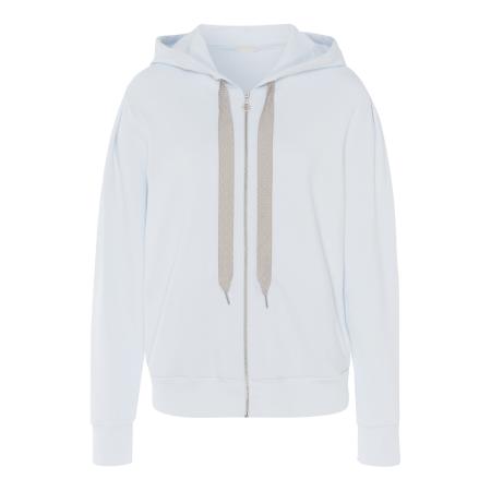 Hanro Hanro Sweatvest Natural pastelblauw