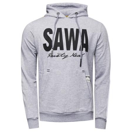 Rusty Neal Rusty Neal Sweatshirt geel / grijs gemêleerd / zwart / wit