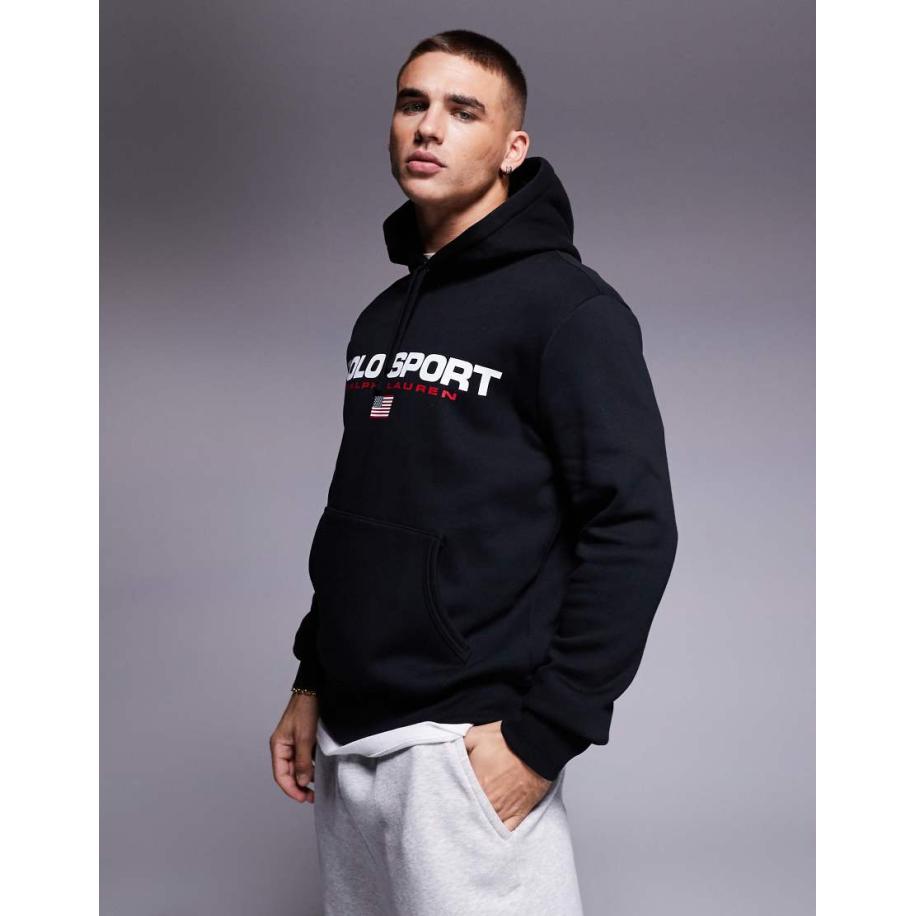 Polo Ralph Lauren - Sport Capsule - Hoodie met logo in zwart Zwart