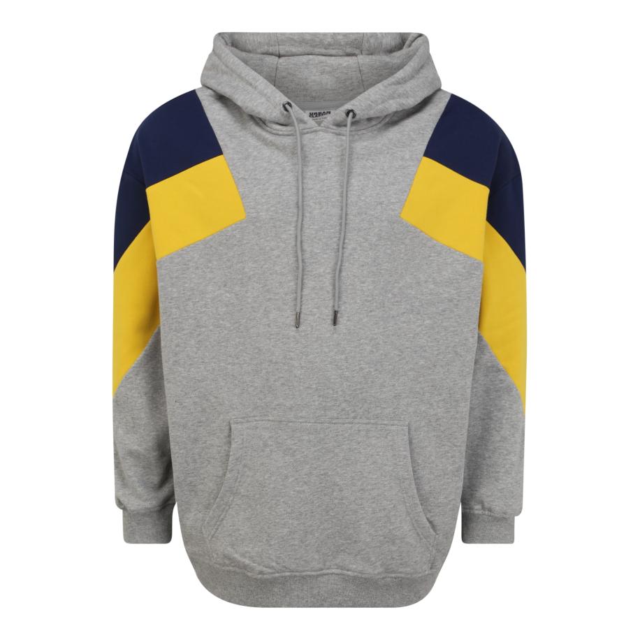 Urban Classics Urban Classics Sweatshirt nachtblauw / geel / grijs -