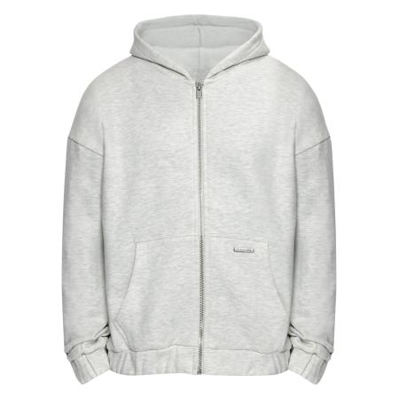 Dropsize Sweatvest grijs gemêleerd